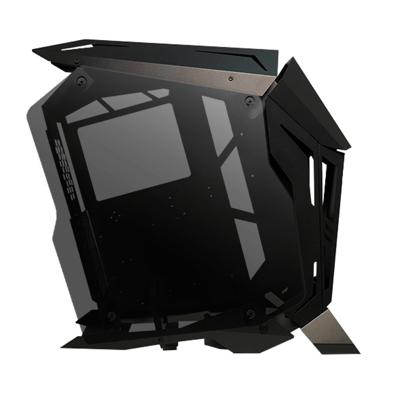 PRIME T-[X] BLACK - ALUMUNIUM GAMING CASE - DUAL SIDE TEMPERED GLASS