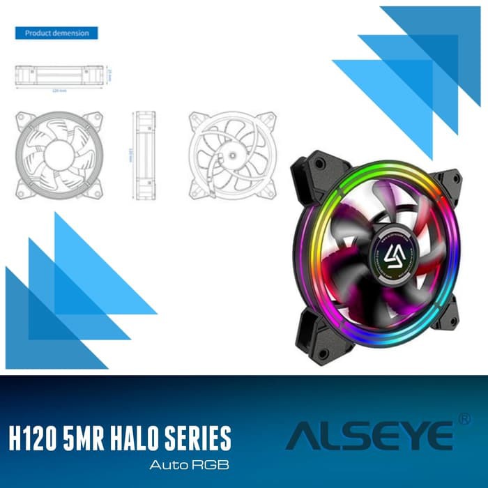 ALSEYE HALO 5.0 H-120 5MR RGB Fan Kipas 12cm