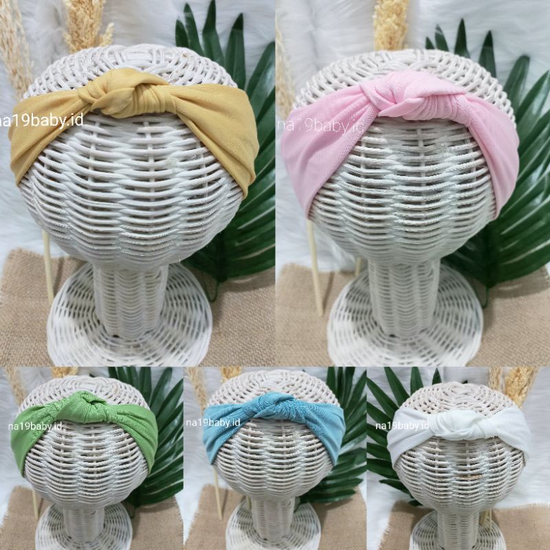 Bandana Bayi Simpul Ikat Headband Anak Perempuan 0-3 Tahun