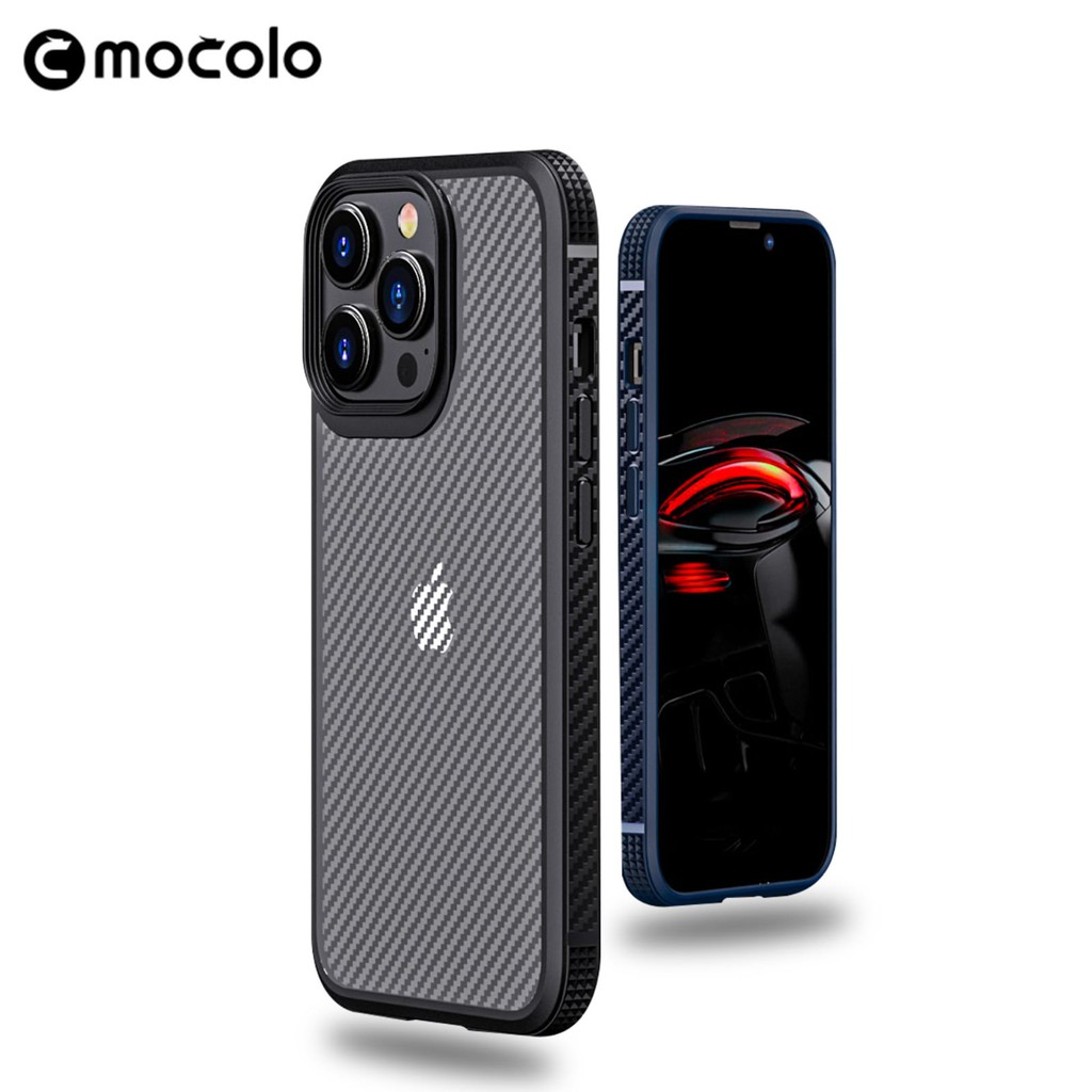 Case Iphone 13 Pro13 Pro Max X XR  Softcase Bening Terbaru MOCOLO Original Armor Motif Carbon Mewah 