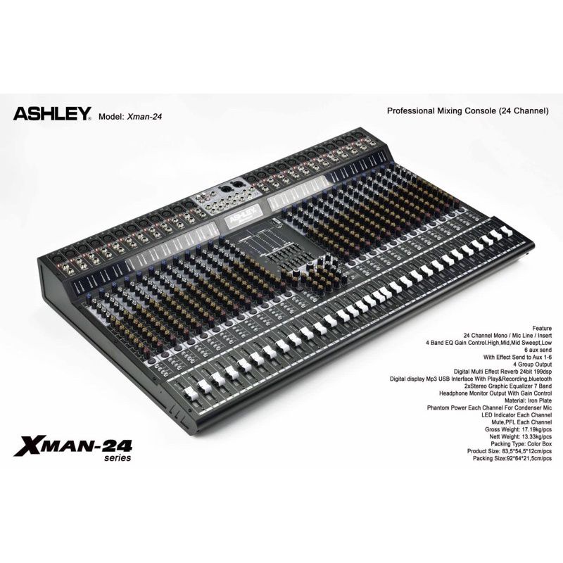 Mixer Audio 24 Channel Ashley XMan 24 Original TERBAIK