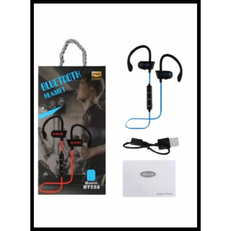 WIRELESS SPORT BLUETOOTH HEADSET RT558 HIGH QUALITY