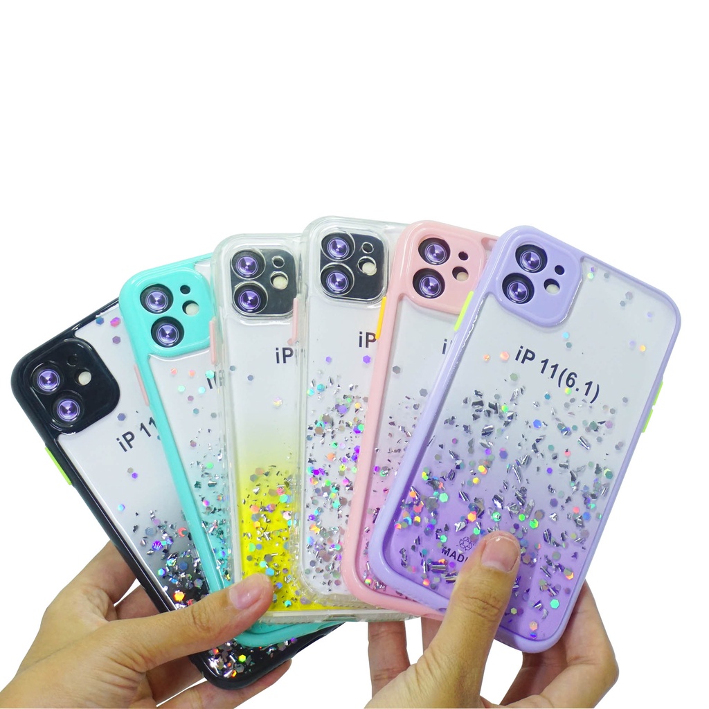 Casing Samsung A01 | M11 | A03 Core | A73 5G | S21 FE 5G Transparent Dove Candy Glitter Hard Case