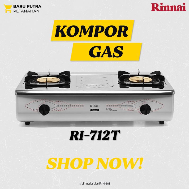 Jual Kompor Gas Rinnai Ri 712t 2 Tungku Garansi Resmi Indonesia Shopee Indonesia