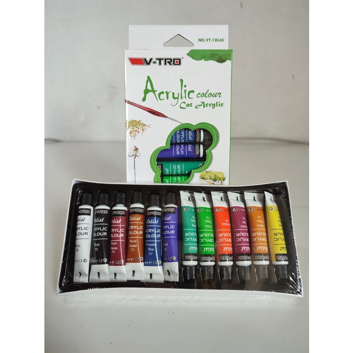 

Produk Terbaru Acrylic Colour V-Tro / Cat Akrilik / Cat Air V-Tro 12 Warna 6Ml