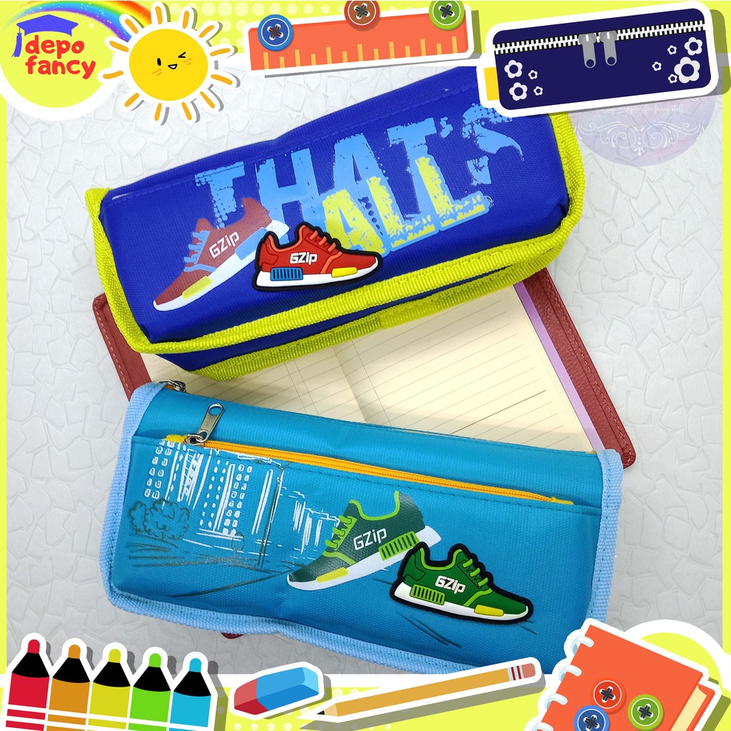 

Kotak Pensil Kain Resleting / Tempat Pensil / Tepak Pensil / Boks Pensil / Box Pen Shoes 8982