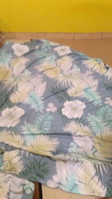 Sprei Katun Jepang Ori Daun Abu Putih Coklat Aneka Ukuran 200 180 160 140 120 100 90