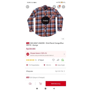 Flanel 308 ABSLTUNSCRD Orange Blue White New Original absolute unscared