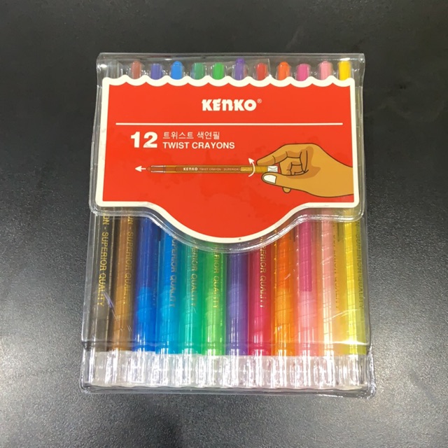 Kenko Twist Crayon 12 Crayon Putar 12 Warna Panjang-1