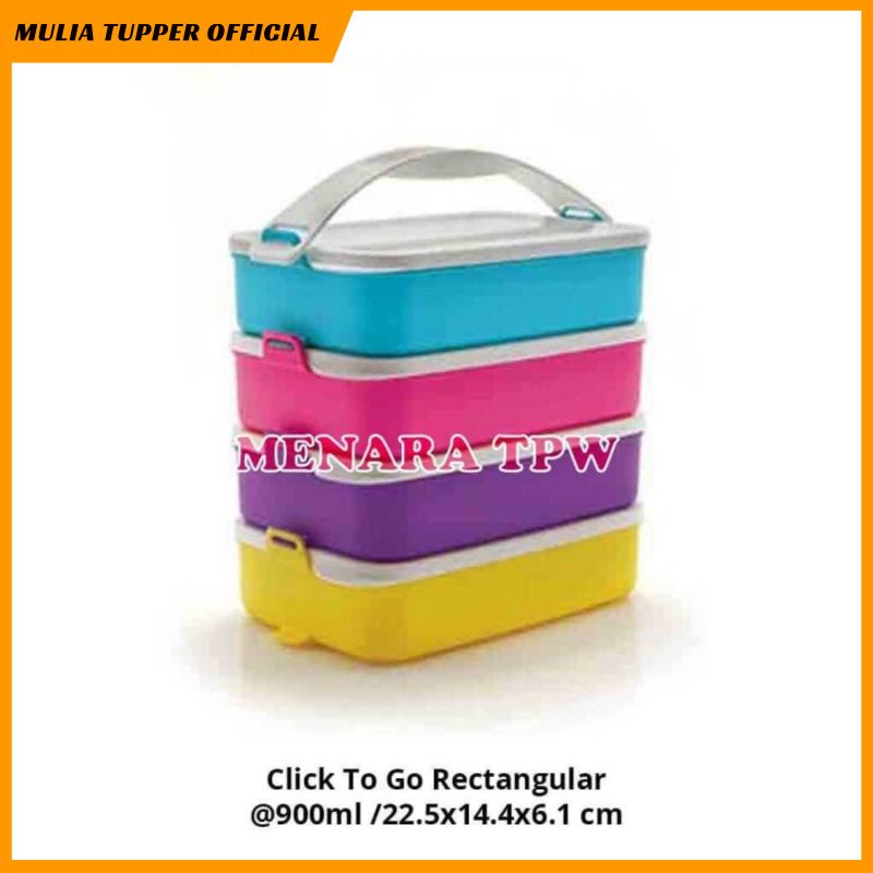 Baru Tupperware CTG Click To Go Rectangular