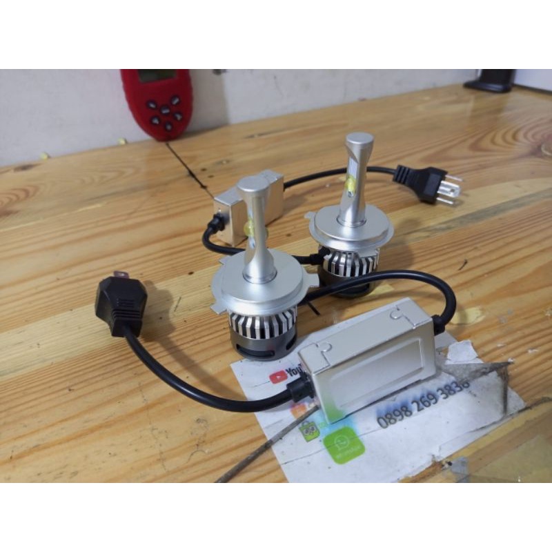 led H4 sorotan atas bawah 30watt 5500k chip xhp70