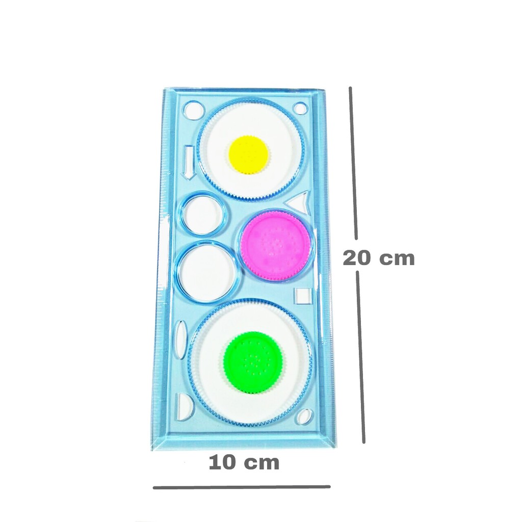 Penggaris Gambar Pola Rotari Bunga Batik