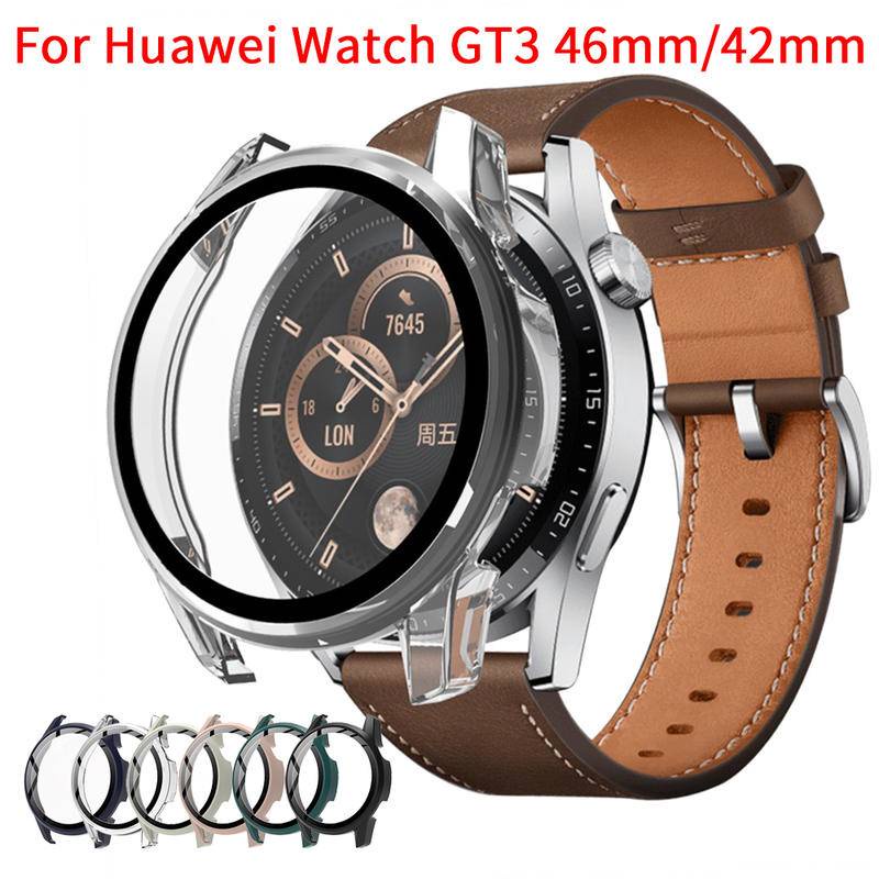 Casing Huawei Watch GT3 GT2 Pro 42 46 MM GT2E Watch3 Pro 46 48mm Honor Magic2 46mm Bahan TPU + Tempered Glass