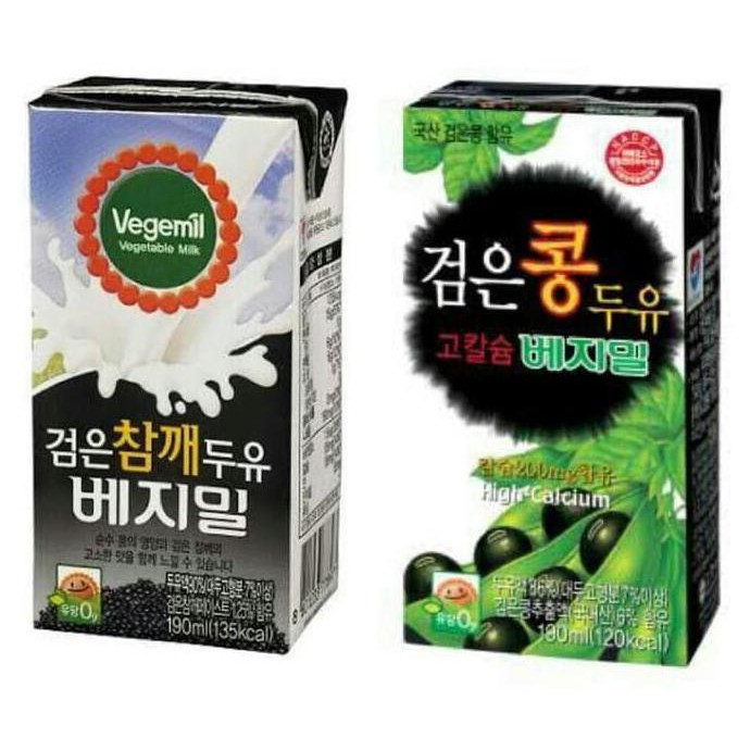 

Dropship Oke Vegemil Soy Milk Black Sesame / Black Soy Bean Drink Minuman Korea