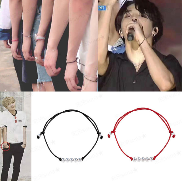 Gelang Tali Manik-Manik Keberuntungan Desain Kpop Bts Suga