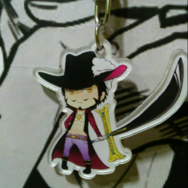 Gantungan Kunci/Tas Anime One Piece Karakter Mihawk