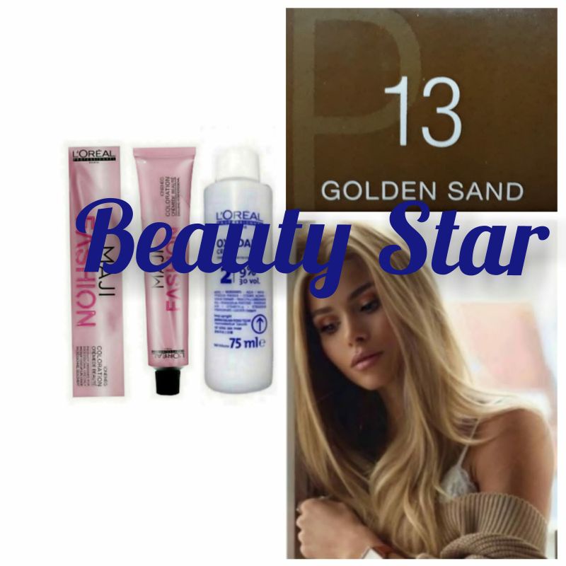 LOREAL MAJIFASHION NO. 13 GOLDEN SAND & OXYDANT 75ML