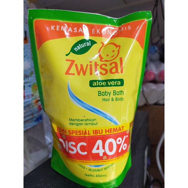 Promo Special Zwitsal Baby Bath Hair and Body 2in1 bundling 450+450ml ml