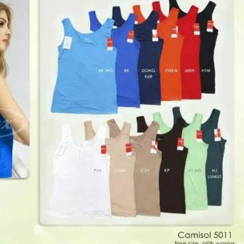 ✵ atasan tank top singlet tanktop camisol sorex 5013 5011 5001 renda dan polos tali lebar ☊