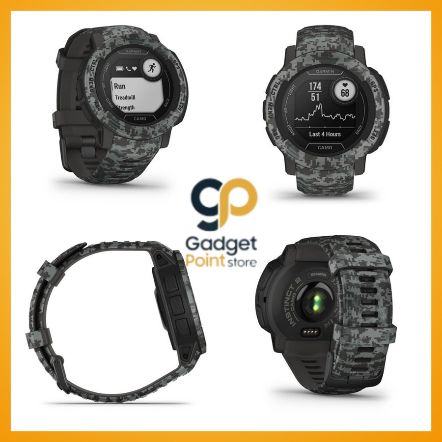 Sport Watch | Smart Watch Garmin Instinct 2 Camo Edition Graphite Camo 45mm - Garansi Resmi TAM