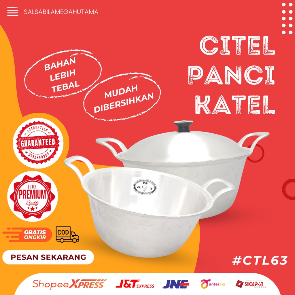 CTL63 - citel panci katel / citel wajan katel - Citel No 10 12 14 16 panci katel tradisional anti pe