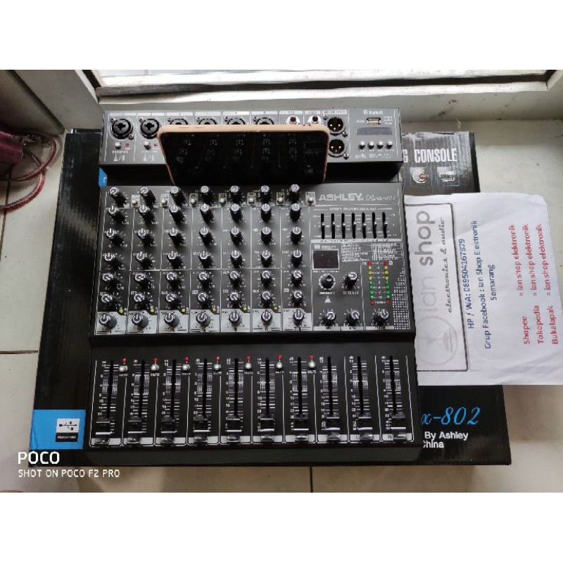 Mixer Audio Ashley Remix802 8 Chanel Efek Reverb 99 Pilihan USB Bluetooth Soundcard Equalizer