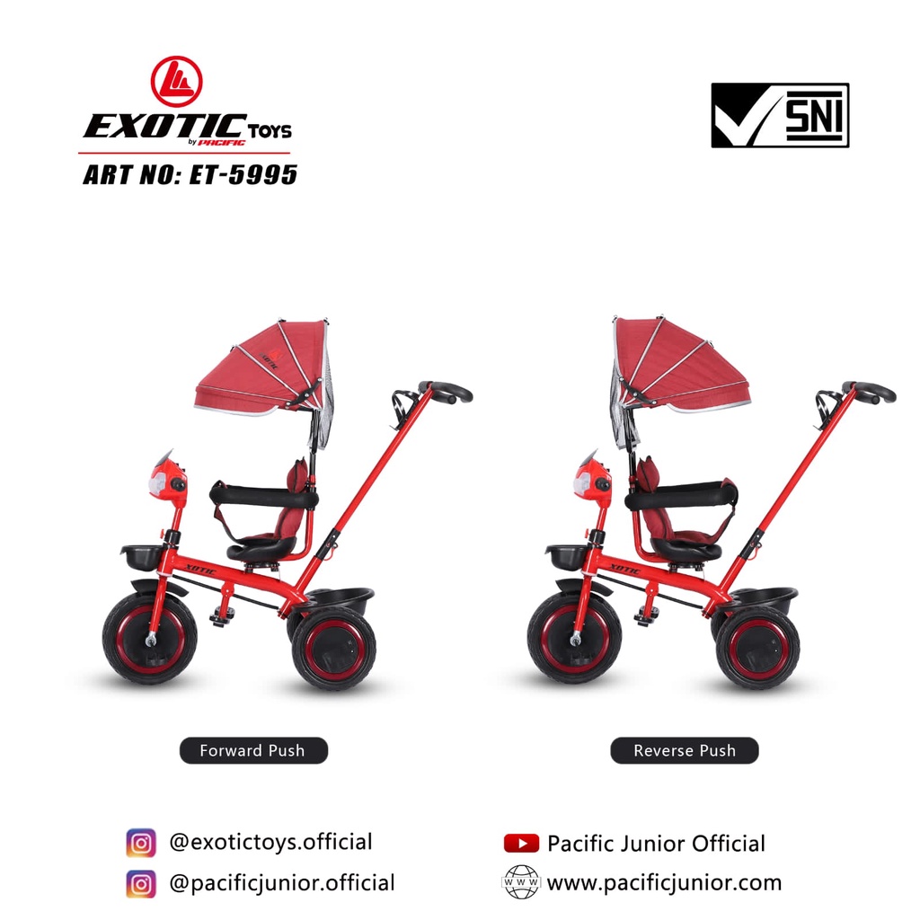 Tricycle Exotic ET5995 ET 5995 Baby Stroller Kereta Dorong Anak Bayi Dorongan Anak Bayi Sepeda Anak Roda Tiga 3 ET1265 ET 1265 ET1263 ET 1263 ET1267 ET 1267 ET1268 ET 1268 ET2251 ET 2251 AT7705 AT 7705 AT7702 AT 7702 AT7711 AT 7711 AT7713 AT 7713