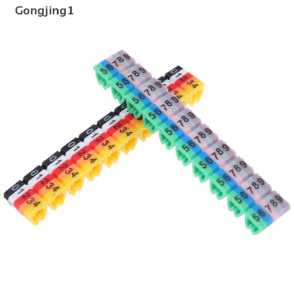 Gongjing1 100Pcs / lot Stiker Label Penanda Kabel RJ45 CAT5 / CAT6 Anti Air