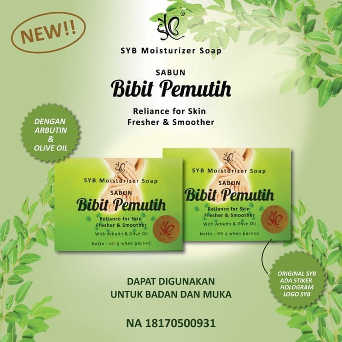 ✨ AKU MURAH ✨[SYB] Sabun Bibit Pemutih / Bibit Pemutih Soap / BPOM dan Original