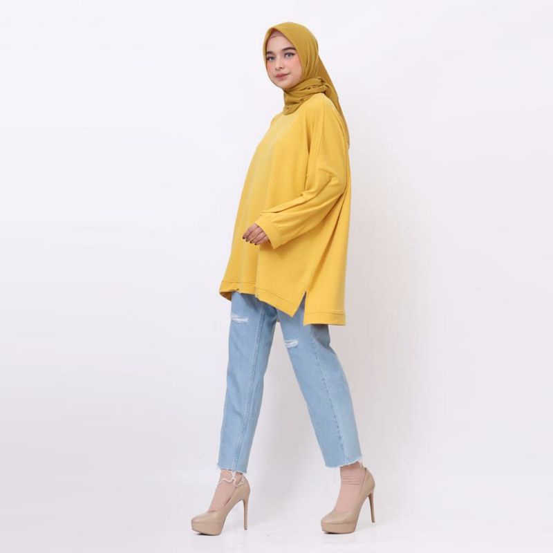 ATASAN BLOUSE BATWING JUMBO BIGSIZE OVERSIZE BABYTERRY SPANDEX - 1795-2