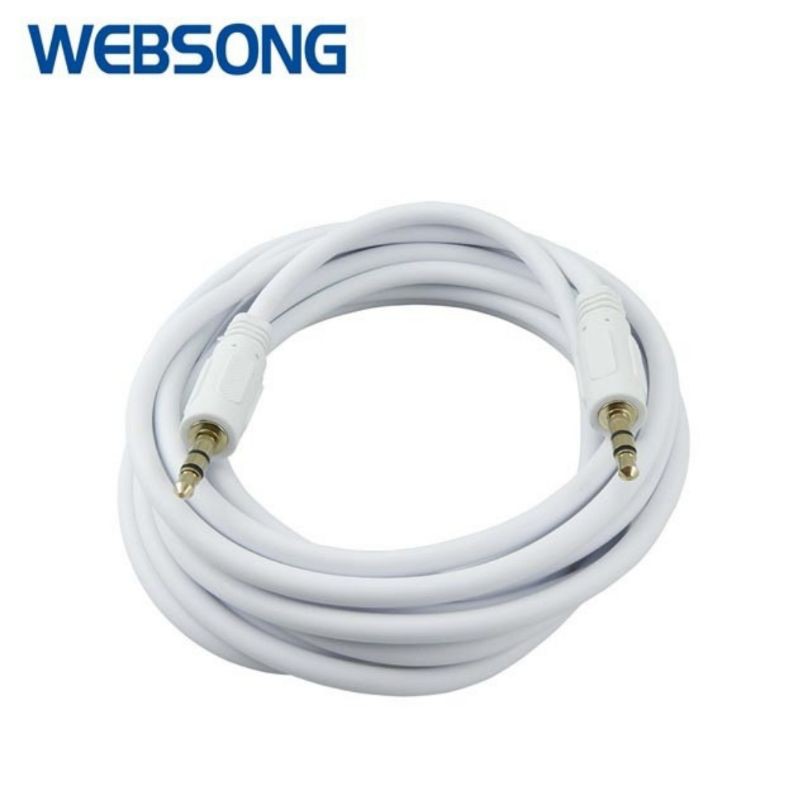 Kabel Audio AUX 3.5mm Male to Male 3M Gold Plated WEBSONG