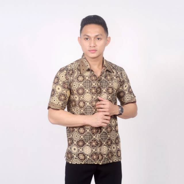 Kemeja batik NEW sogan coklat