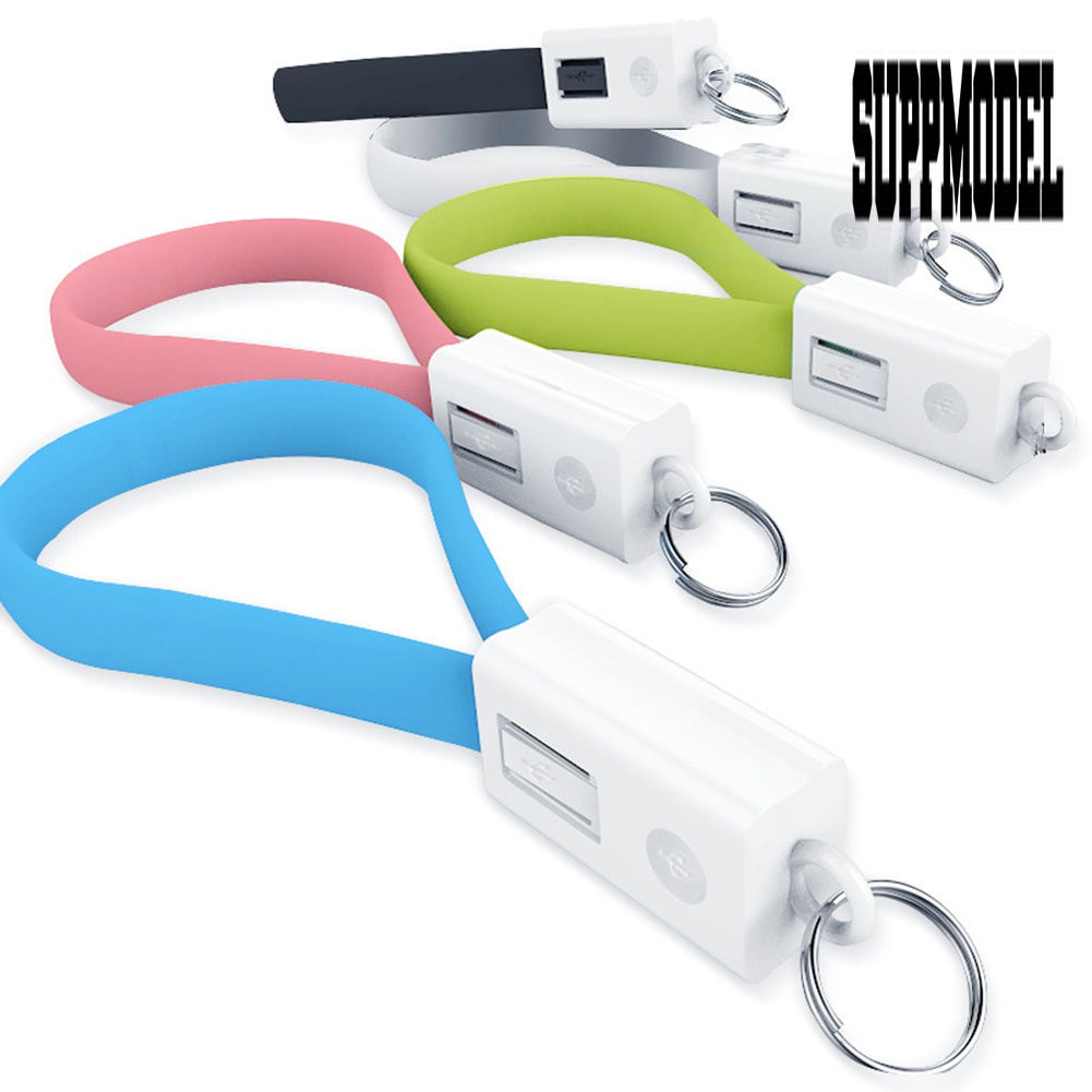 Suppmodel Gantungan Kunci Kabel Data / Charger Micro USB / Tipe C Untuk Android / iPhone