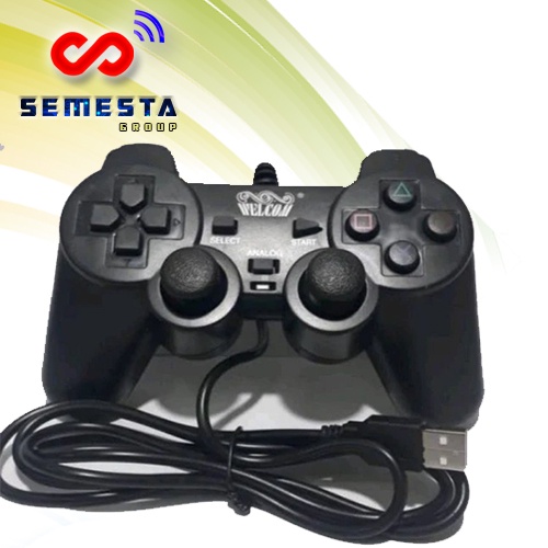 GAMEPAD WELCOMM SINGLE ANALOG HITAM