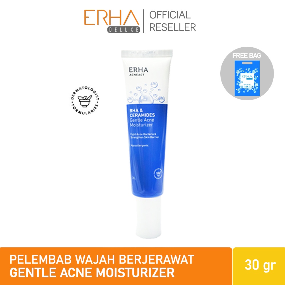 ERHA Pelembab Wajah Jerawat - Gentle Acne Moisturizer / Terbukti Klinis BPOM