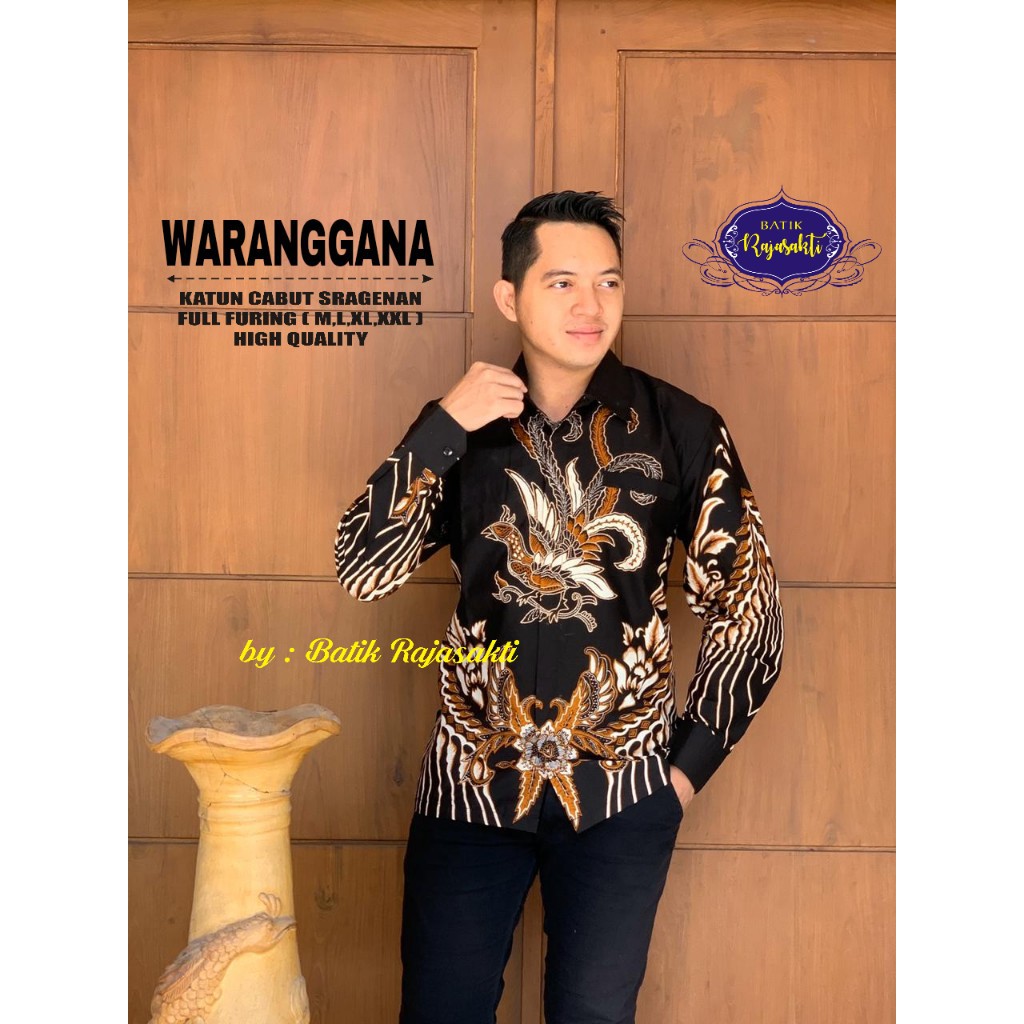 WARANGGANA RAJASAKTI KEMEJA BATIK SOLO PRIA LENGAN PANJANG LAPIS FURING ATASAN BATIK PREMIUM MODERN KATUN HALUS BAHUWIRYA  BANAMITRA BANAMITRA PUTIH BANGSAWAN BAYU PUTRA BERLIAN BIRU BHARATAYUDA BIMASENA BIRENDRA BIRU INDAH BRAHMAKERTA BRAHMAKERTA MERAH