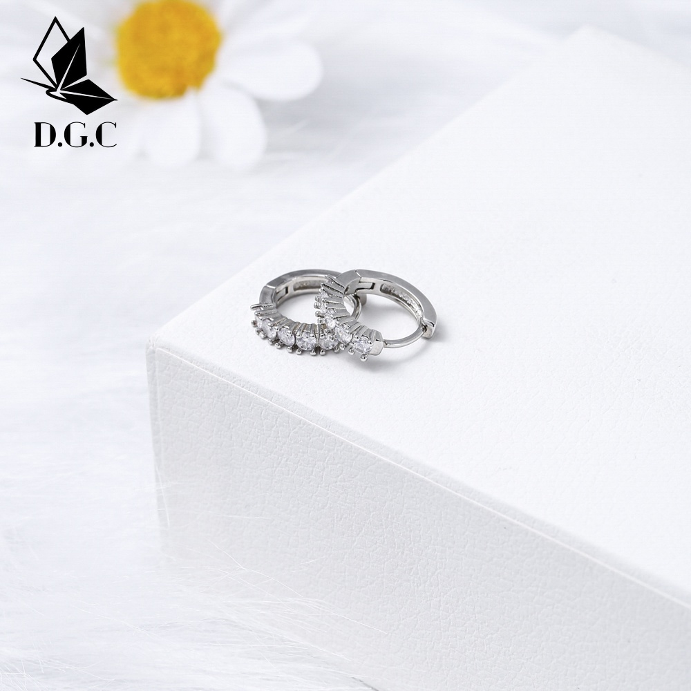 ♥️✅COD✨Anting Korea Titanium Wanita Anti Karat Perhiasan Murah Earrings Silver Hoop Aksesoris Anting Pria D620