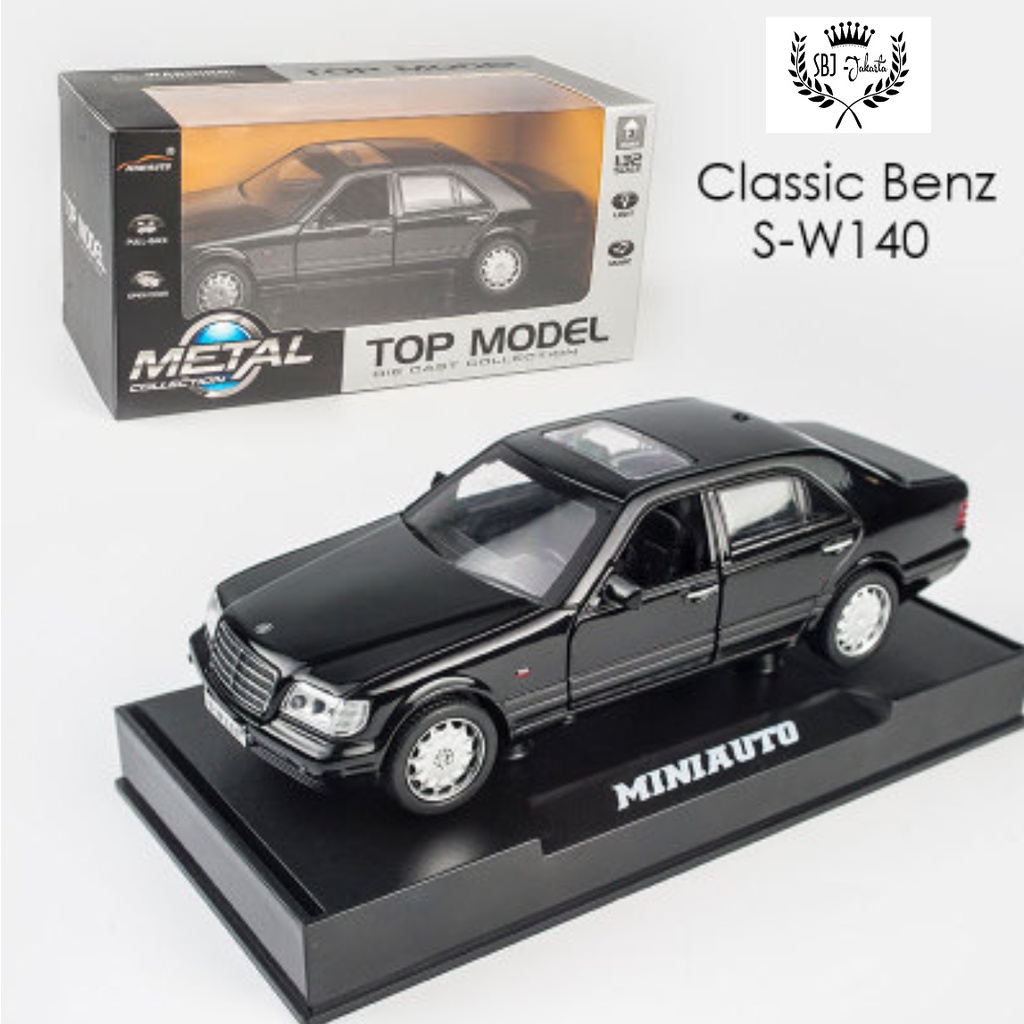 DIECAST MINIAUTO MOBIL MERCEDES BENZ CLASSIC W140 SKALA 1:32