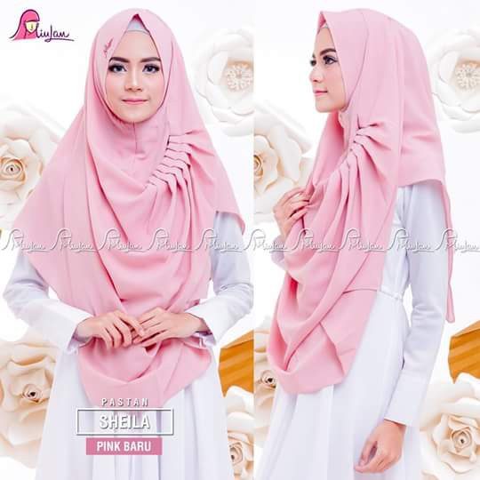 PASHMINA INSTAN SHEILA MIULAN HIJAB PASTAN BAHAN CREPPE JILBAB SYARI NON PET WARNA HITAM JUMBO PESTA