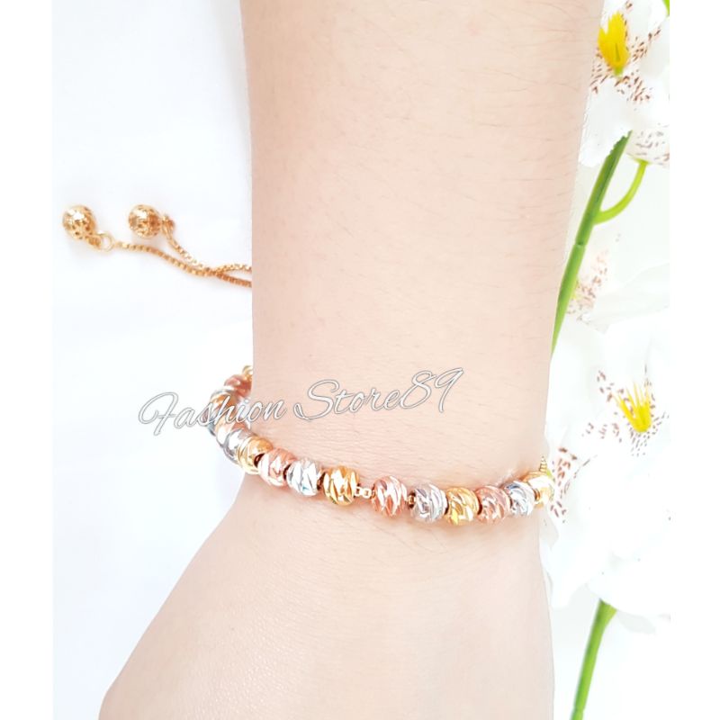 Gelang Serut Butir Kombinasi Xuping Cantik Pehiasan lapis emas 18k bestseller bestquality restok