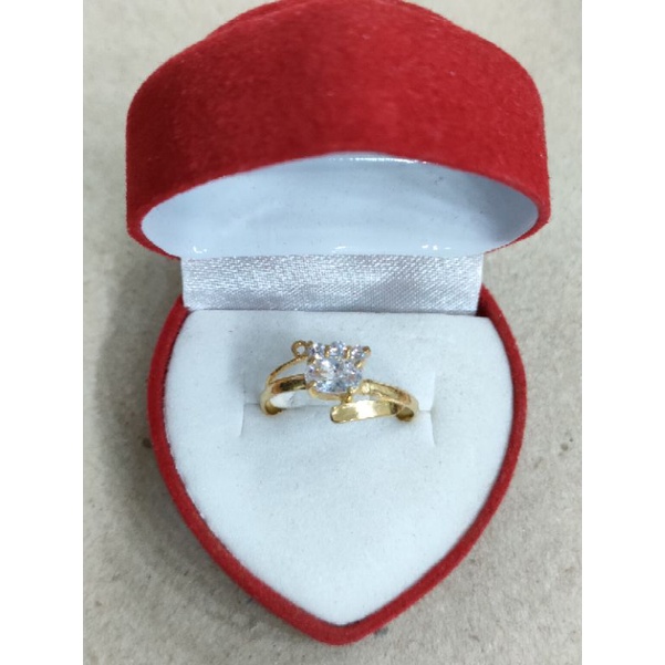 cincin mata putih 3 putih 1 gram emas muda