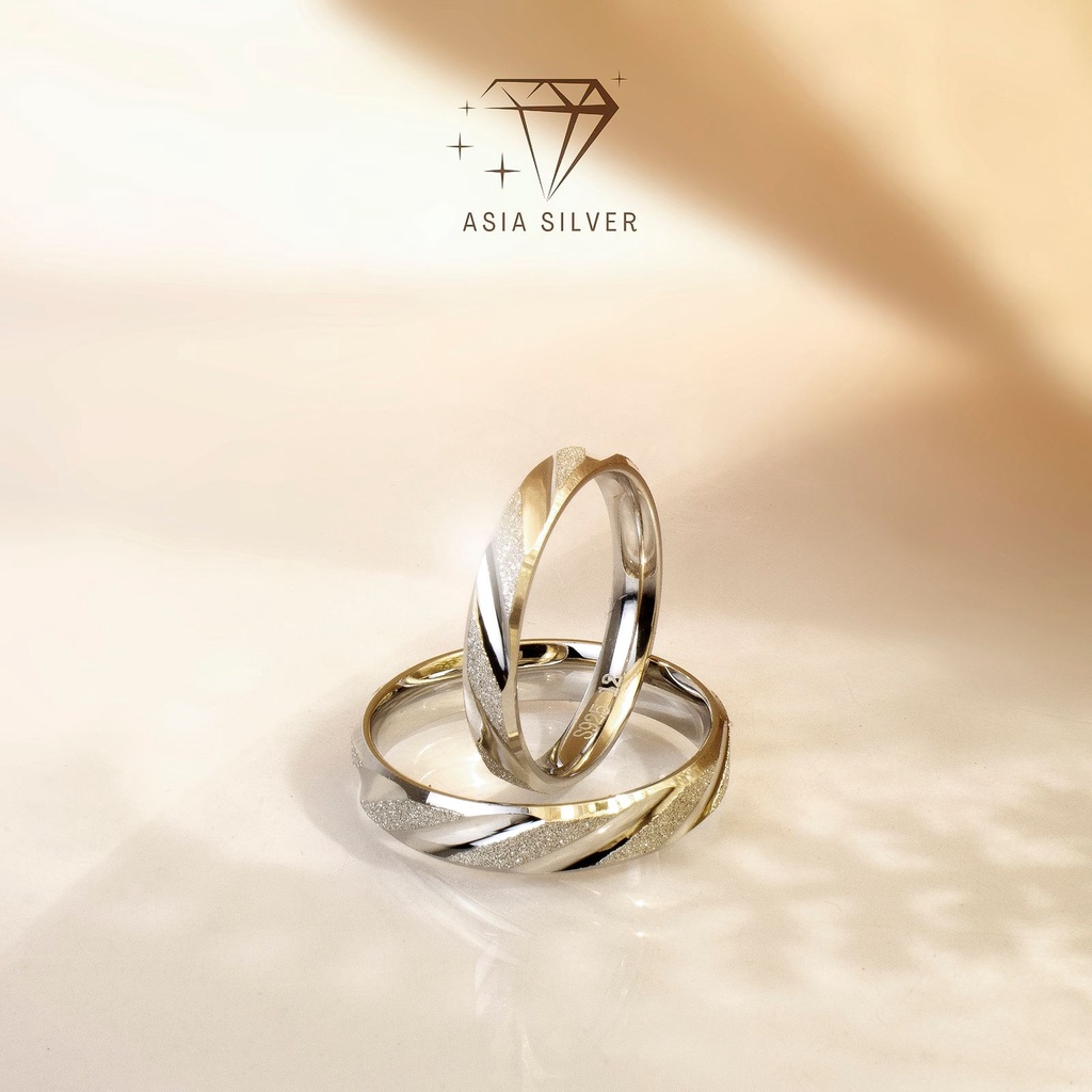 Cincin Couple Perak Silver 925 Tunangan Nikah Kawin Wedding Ring | Cincin Wanita / Pria Perak Silver