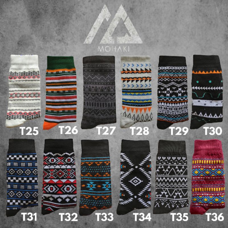 GROSIR KAOS KAKI MOTIF SKATE TRIBAL OLDSCHOOL |KAOS KAKI MOTIF CASUAL | KAOS KAKI PRIA| MOHAKI SOCKS-2