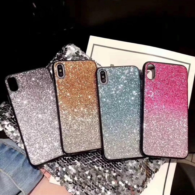 Glitter ombre case for samsung s8+/s9+/note 8/note 9 oppo f9/a3s vivo v11 pro