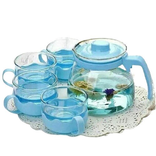 TEA POT SET  ISI 5 (1 Teko &amp; 4 Cangkir)