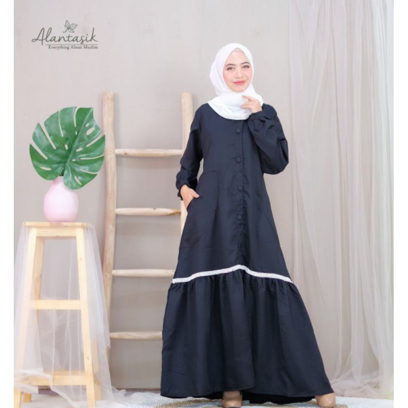 Alantasik - gamis syari jumbo fit to XL lace R.24/R.25