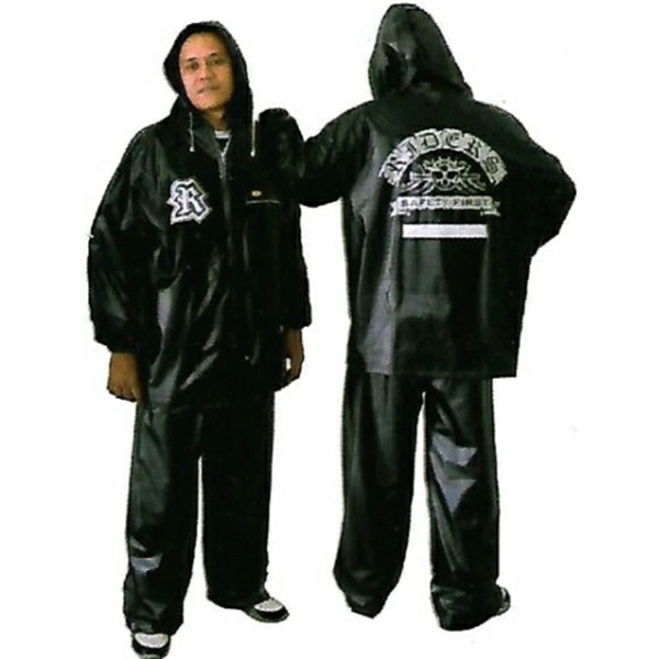 Jas hujan Ibex tribal hitam