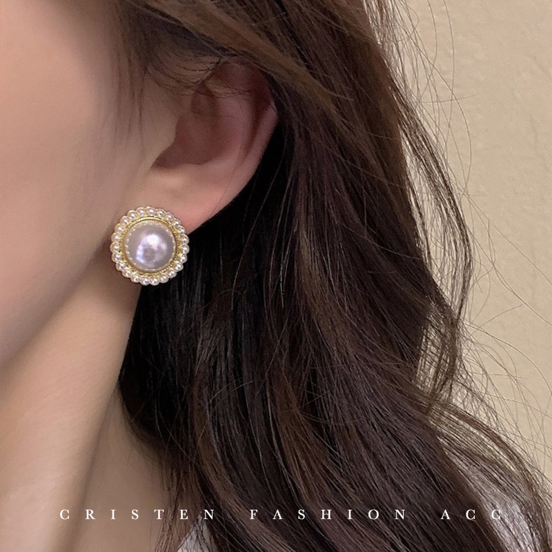 Anting Mutiara Bahan Metal Gaya Korea Untuk Wanita