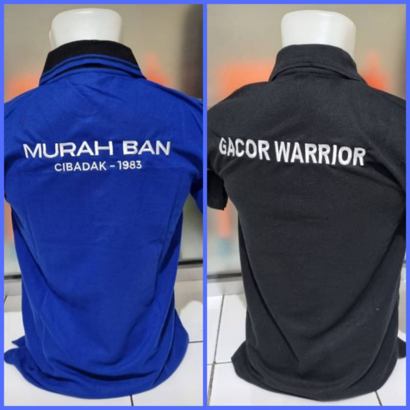 Kaos Kerah Bordir Komputer Sablon Logo Polo Shirt Custom - Minim pesan 6pcs