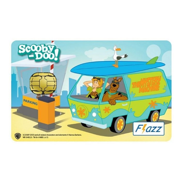 Kartu Flazz Limited Edition Scooby Doo Mobil Parking ORI /Like eTOLL eMONEY Tapcash or Brizzi